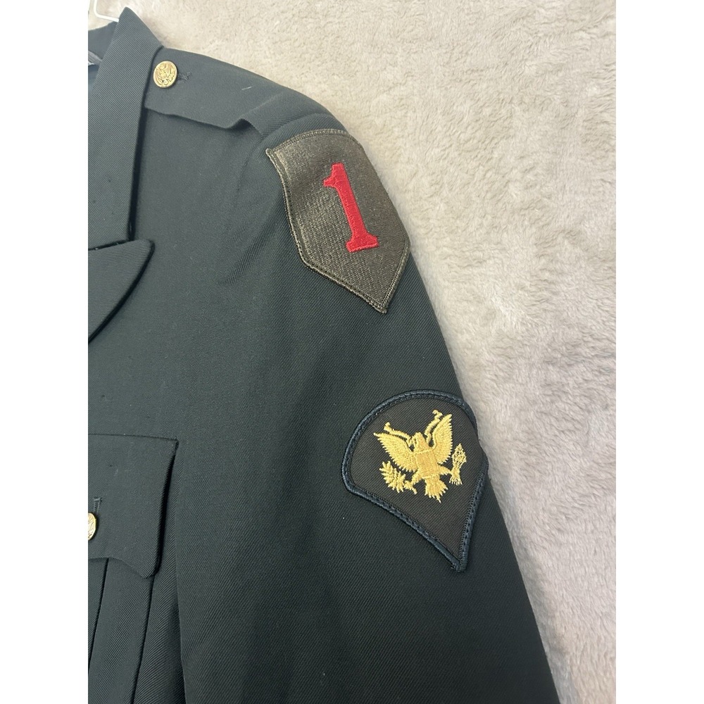 US Army Class A Dress Green Uniform Jacket 1st Infantry Big Red One 38XL - Picture 6 of 10